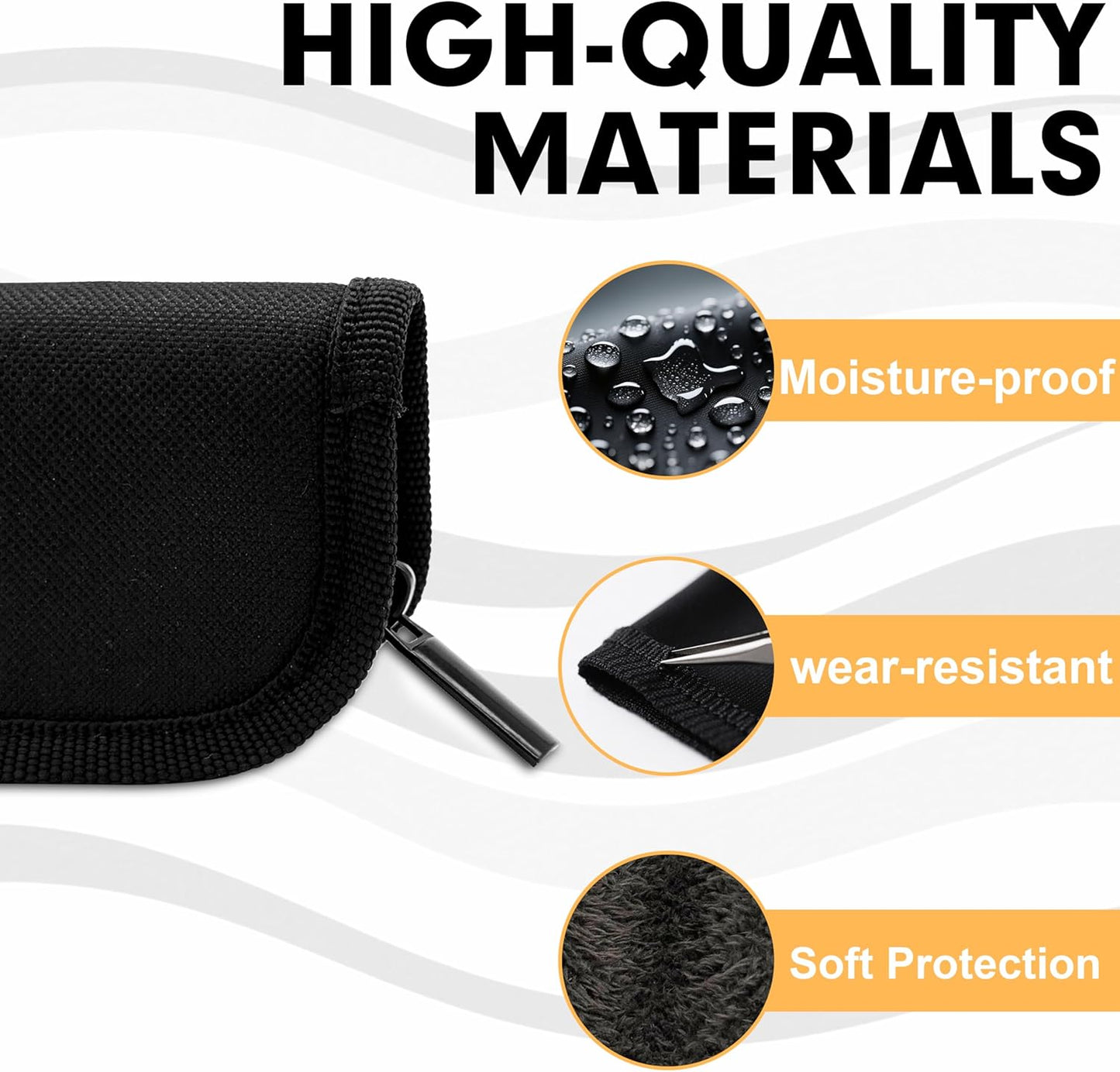 Bolsa nylon para cuchillos plegables EDC con cremallera