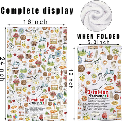 Toallas de cocina italiana regalo para chef toalla de manos toallas para platos
