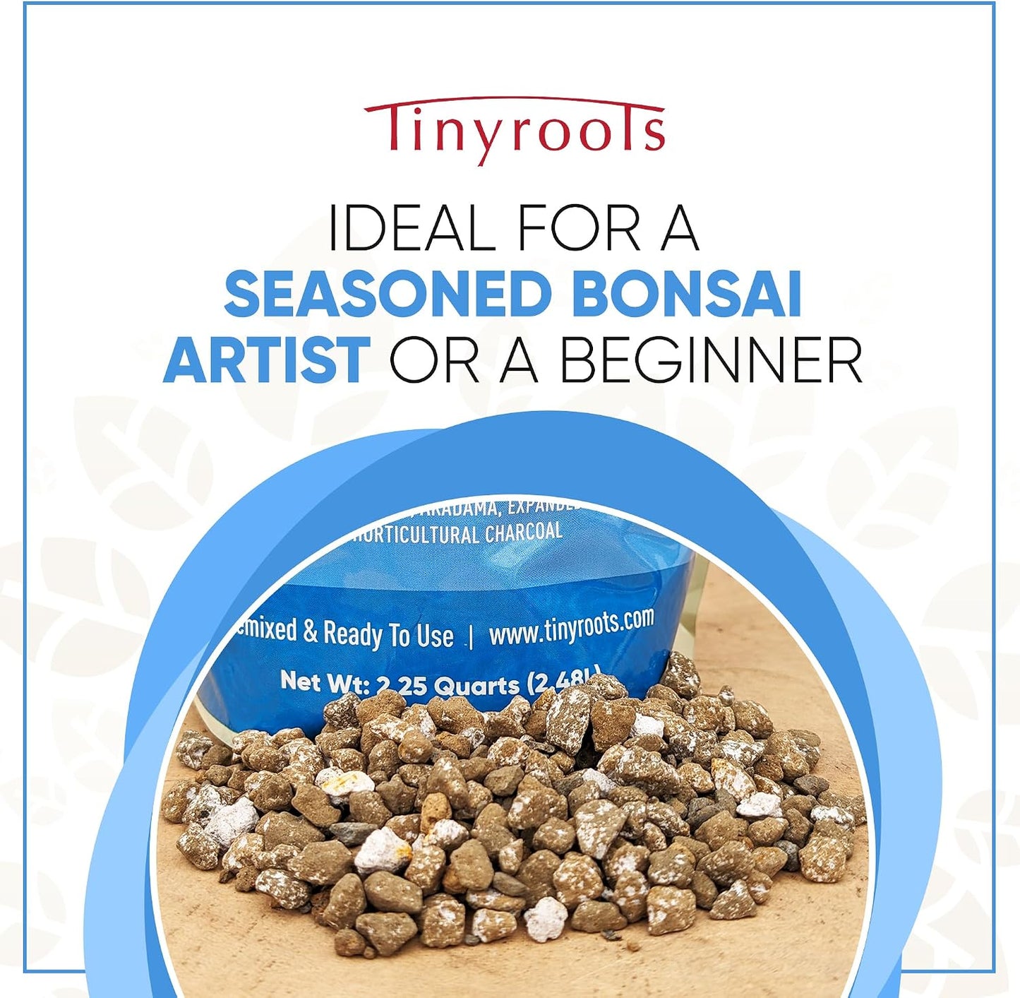 Suelo bonsái hoja caduca 1.9l mantillo orgánico Tinyroots