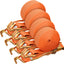 4 Correas Trinquete 2pulg x20ft Doble Gancho J 11000lb