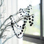 Guirnalda boda Navidad 6ft cuentas octágonas colgantes negro