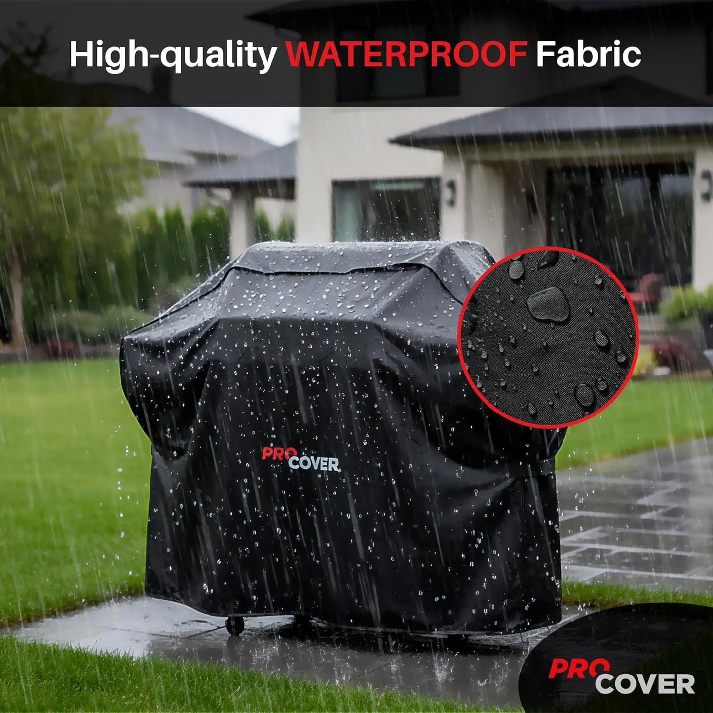 Funda barbacoa al aire libre tela Oxford 600D impermeable 46pulg