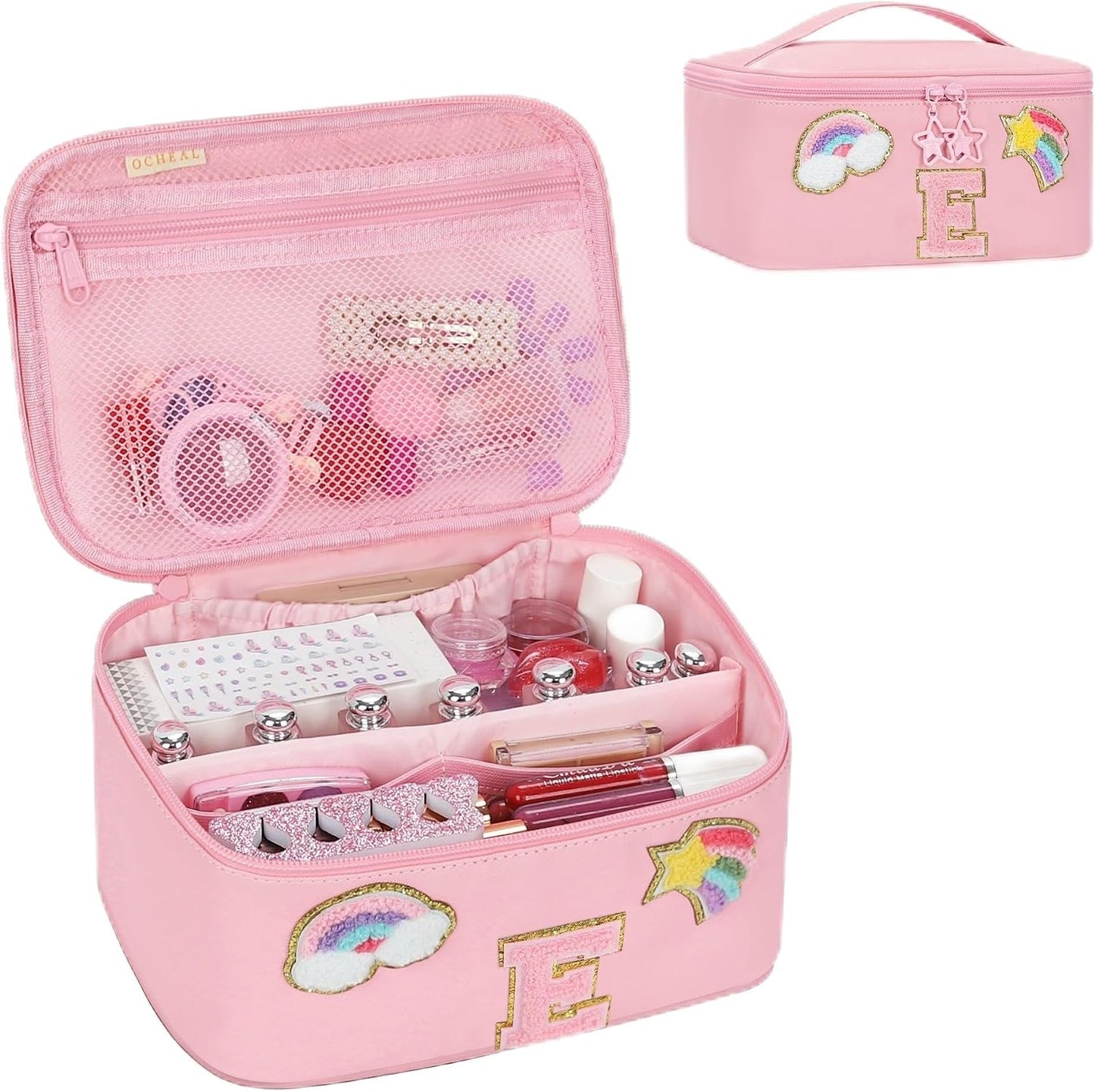 Bolsa maquillaje niña organizador con inicial regalo cumpleaños