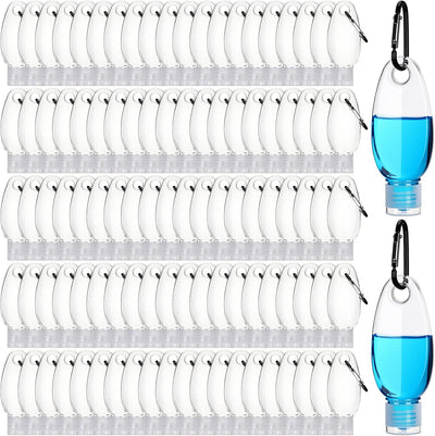 100 Botellas Viaje con Llavero Transparente