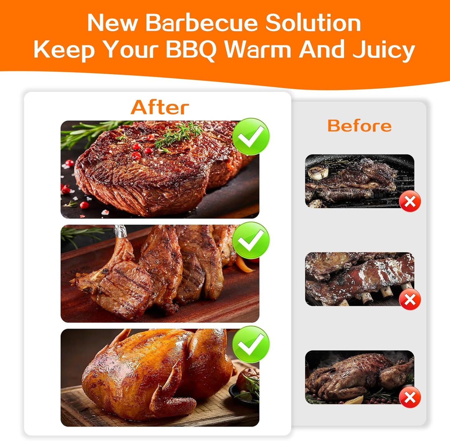 Manta para reposar carne parrilla reutilizable aislante