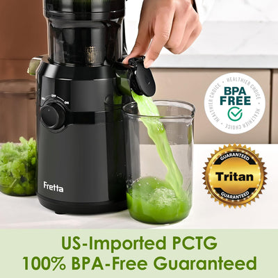 Exprimidor frío canal grande para frutas y verduras 1L