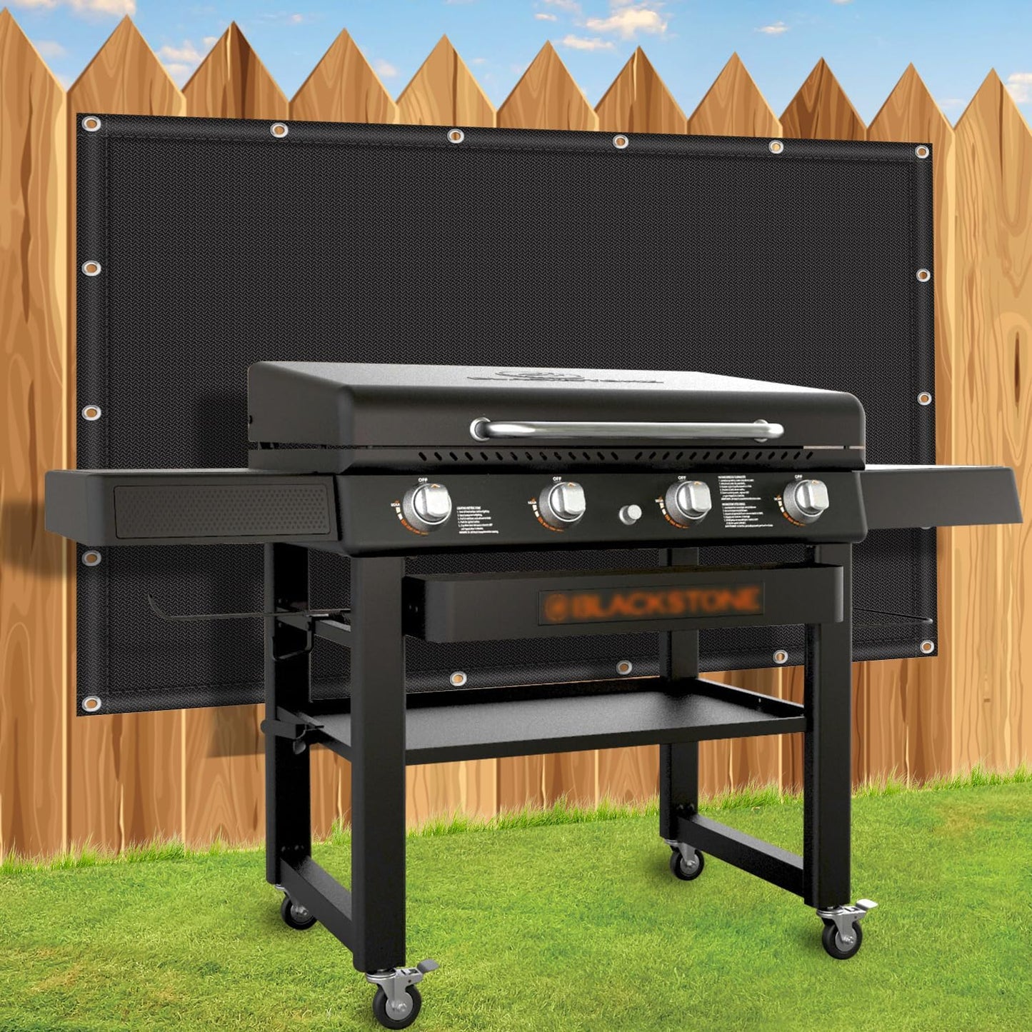 Tapete protector térmico impermeable para parrilla