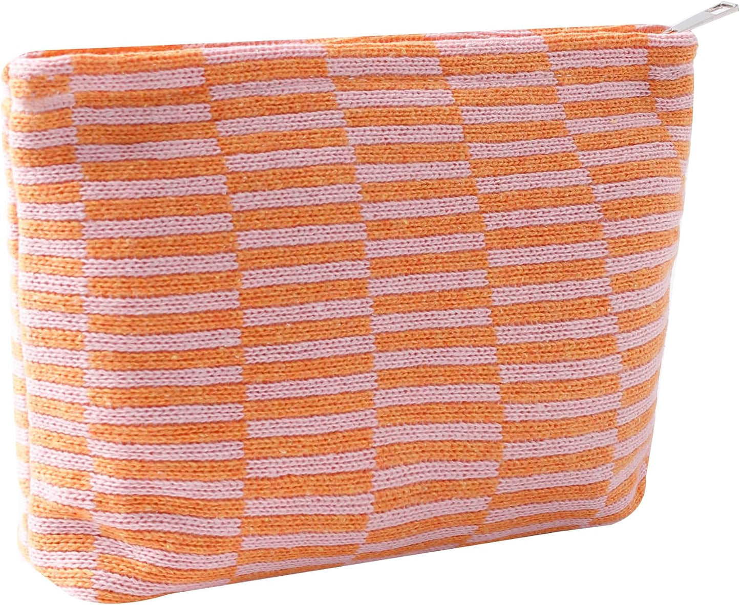 Bolsa cosméticos mujer pana con puntos sonrientes