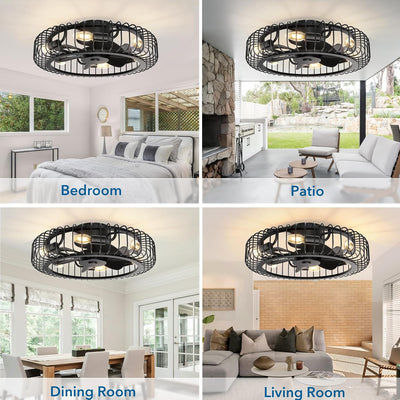 Ventilador techo 20pulg con 6 luces control remoto