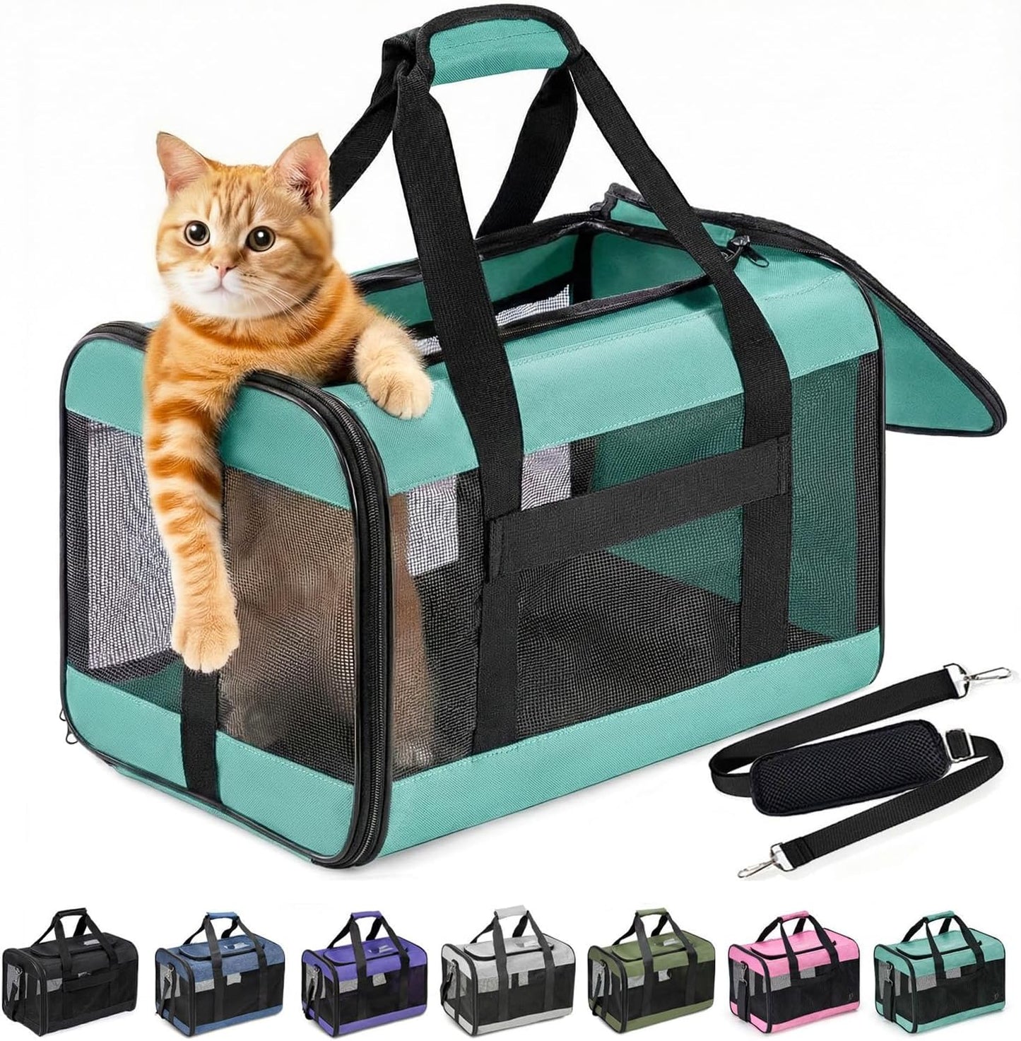 Transportador mascotas gatos y cachorros 15