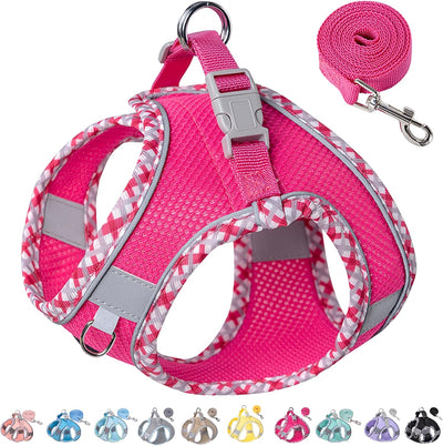 Arnés para perros pequeños y medianos sin tirones XXS rojo rosa