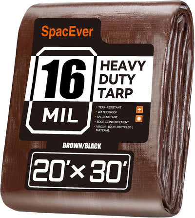 Lona impermeable 20x30ft 16mil UV resistente ojales