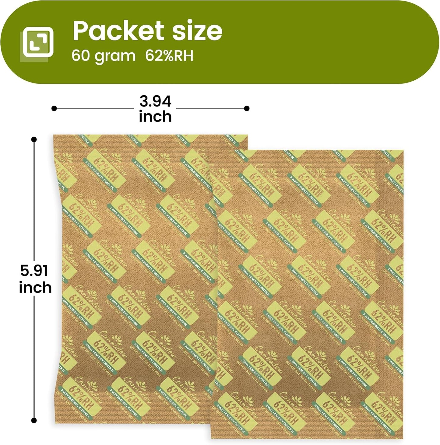 Paquete 5 Absorbedores Humedad Kraft 62% RH 2.12oz