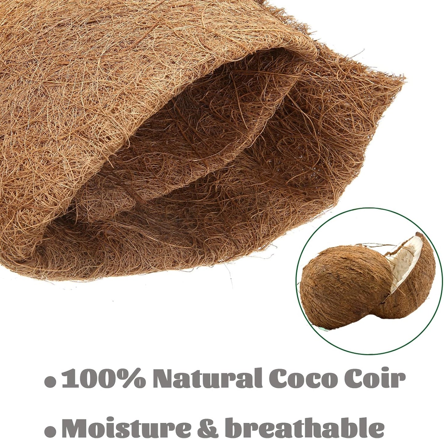 Forro fibra coco rollo 16x96pulg para macetas cestas