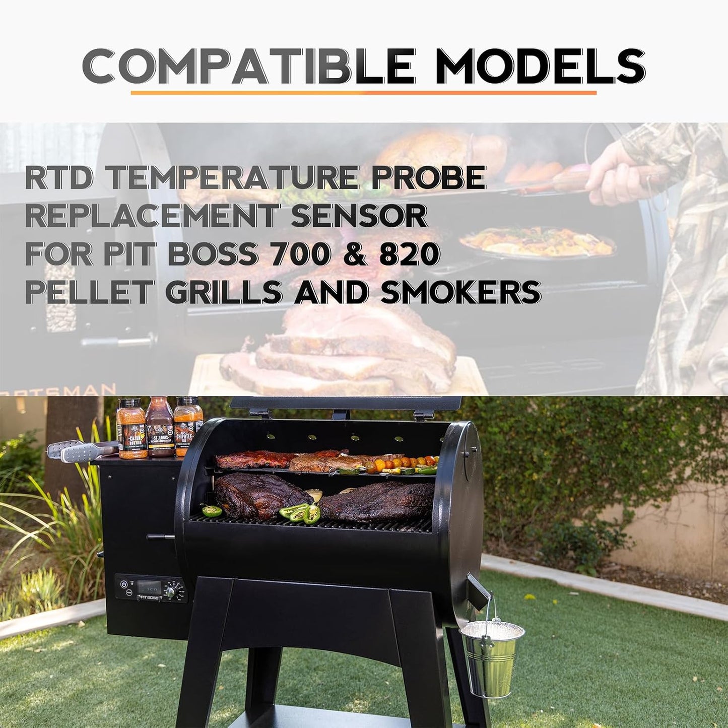Sensor temperatura RTD repuesto Pit Boss serie 700/820 acero inox