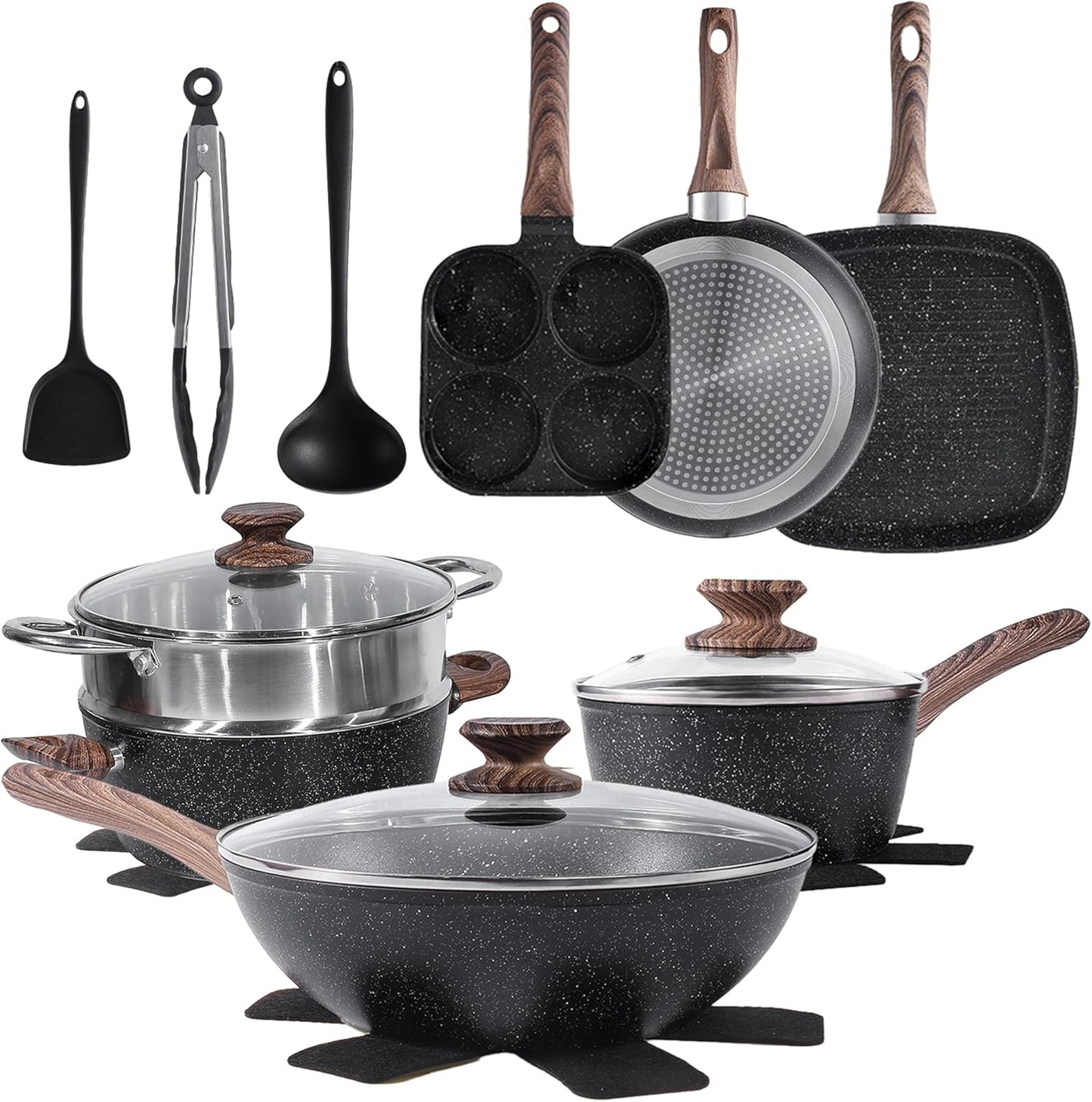 Juego utensilios cerámica antiadherente para cocina