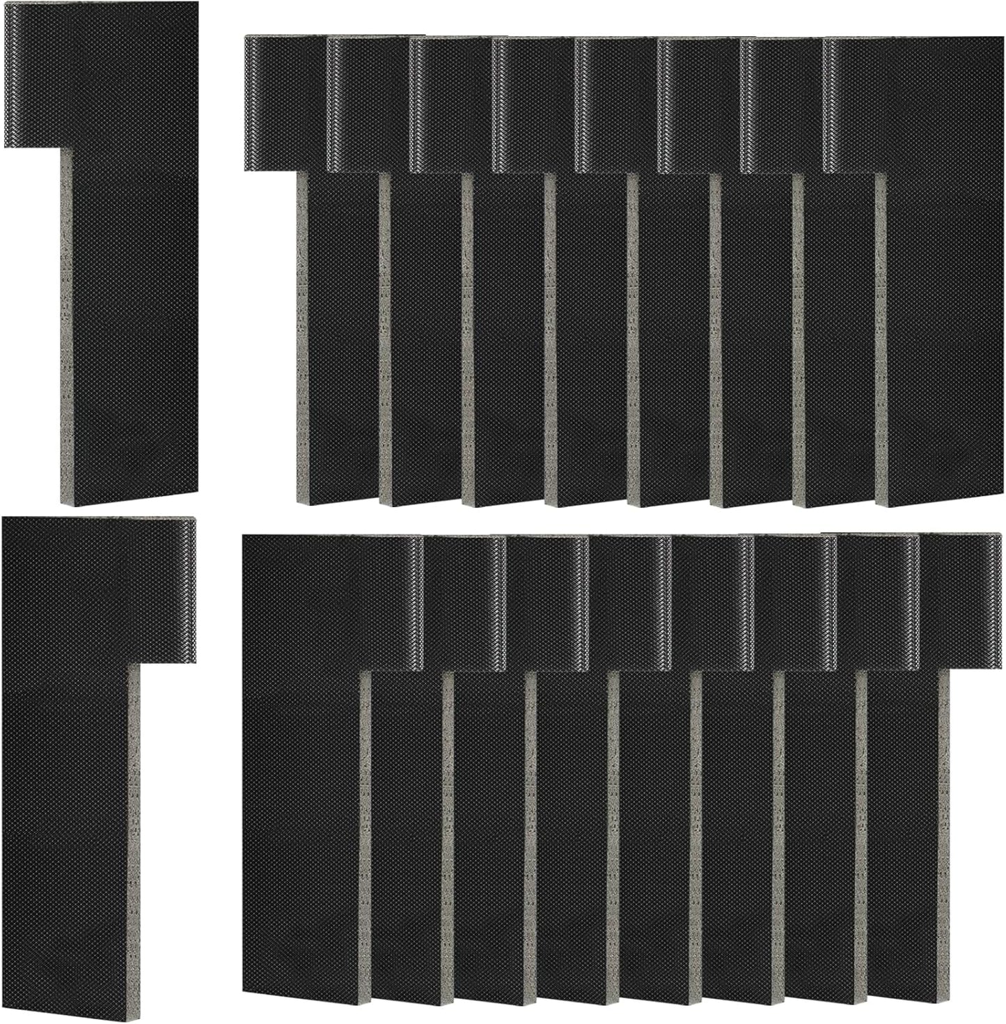 Set 8 Sellos Esquina Puerta Exterior Negro