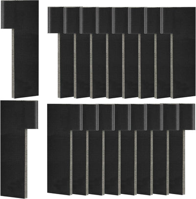 Set 8 Sellos Esquina Puerta Exterior Negro