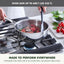 Sartén Chef Acero Inox 3 Capas 2.5qt Tapa Utensilios Inducción