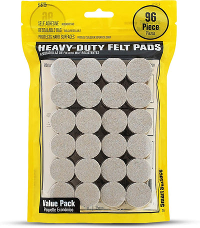 Almohadillas fieltro autoadhesivas 1pulg color avena redonda 96pzas