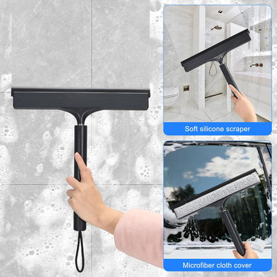 Escobilla ducha telescópica para vidrio baño suelo