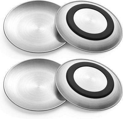 Tazones acero inox gatos 6.7pulg anillo silicona