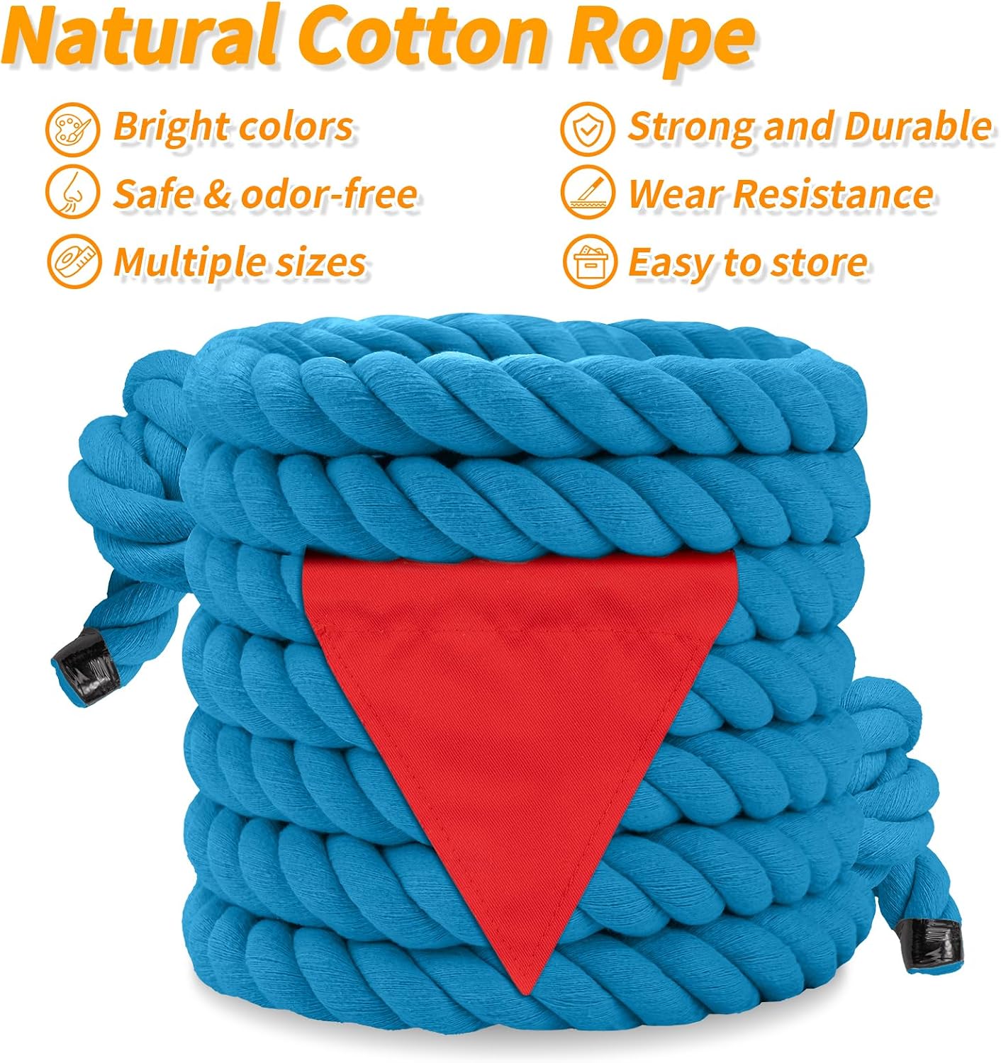 Cuerda algodón suave 1pulg x40ft para actividades exteriores