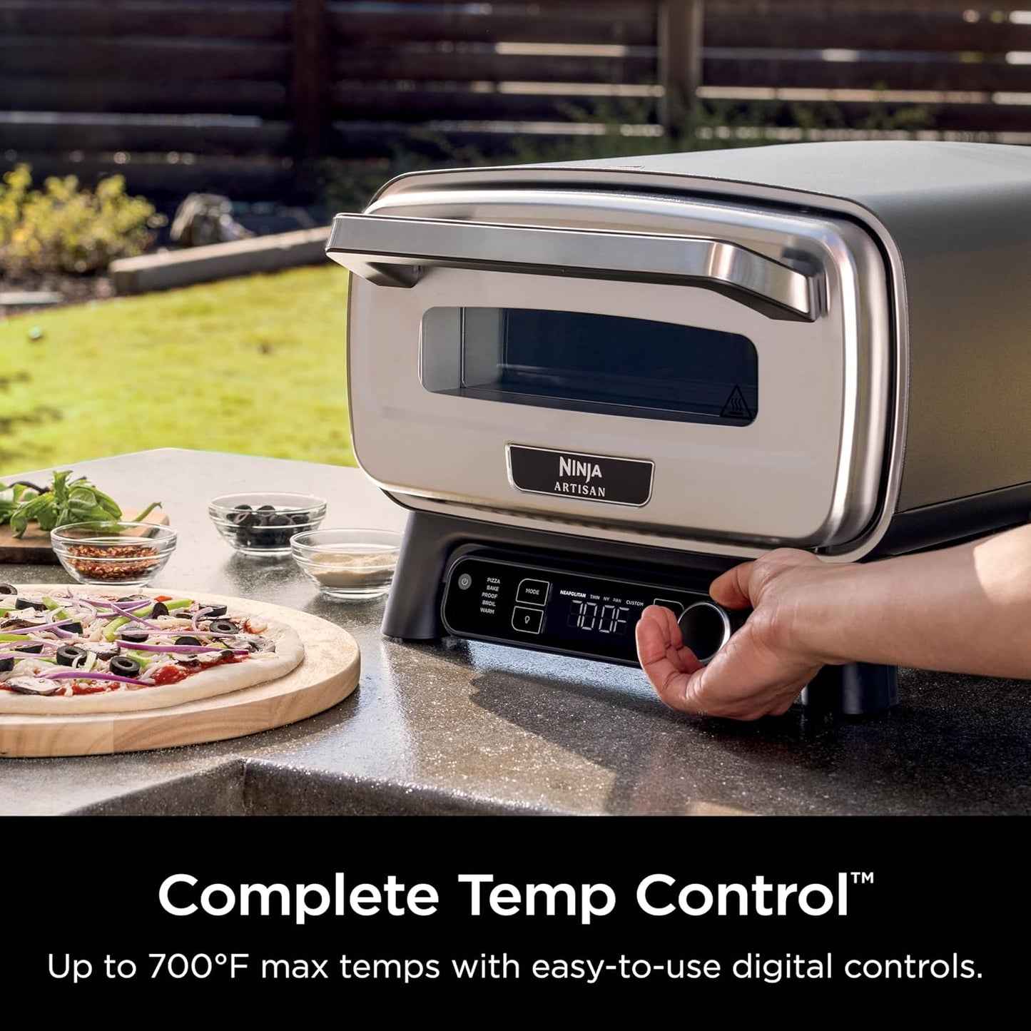 Horno pizza artesanal al aire libre 12pulg 700°F