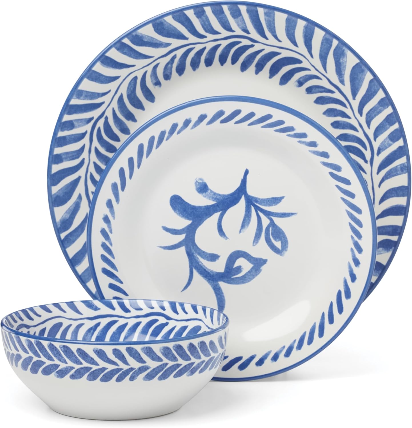 Juego de vajilla de 12 piezas Oneida Solear Blue