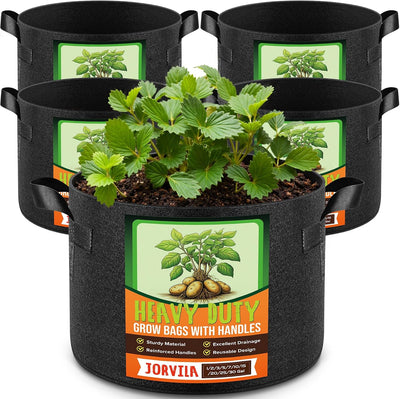 5 Pzas Macetas Tela No Tejida 2gal para Tomate Papa