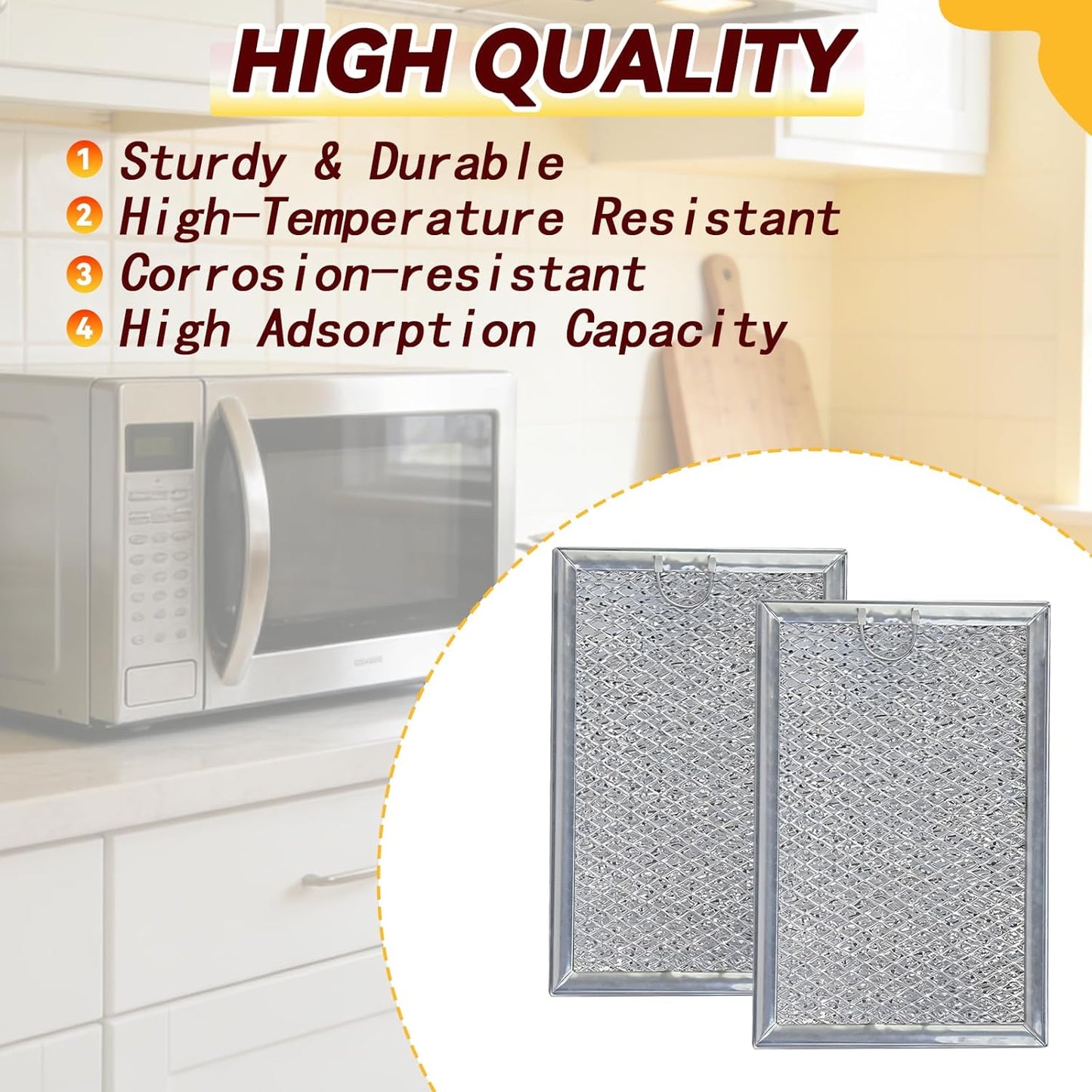 2 Filtros Grasa Aluminio para Microondas GE