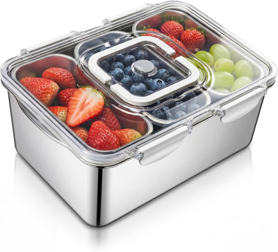 Contenedor Acero Inox 6 Comp 254oz para Hornear