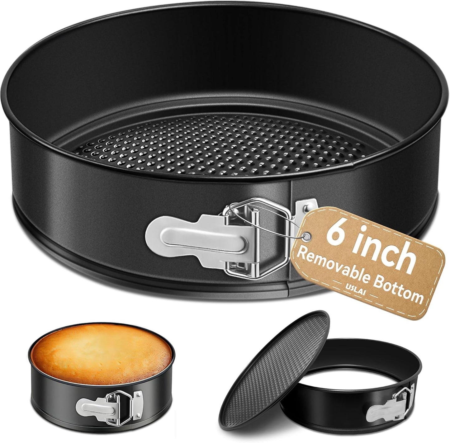 Molde antiadherente 6pulg para tarta queso con base extraible