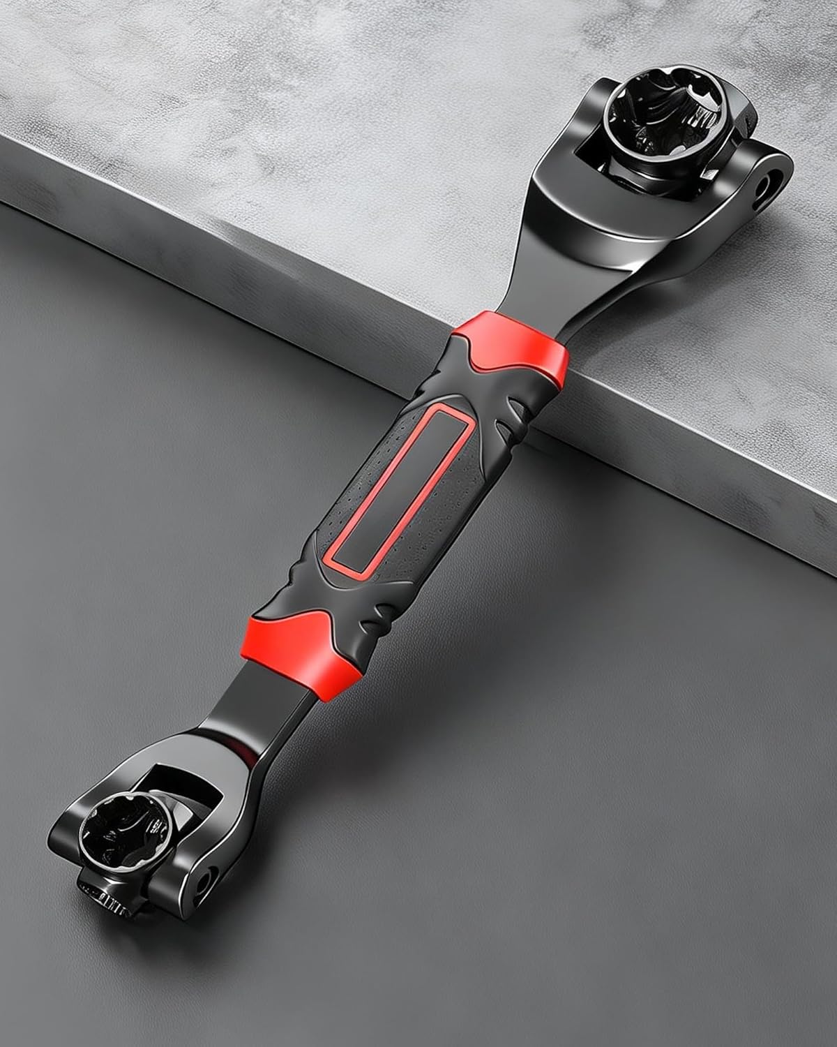 Llave enchufe universal 48en1 flexible con cabezal giratorio