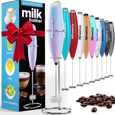 Espumador leche inalámbrico con base para café