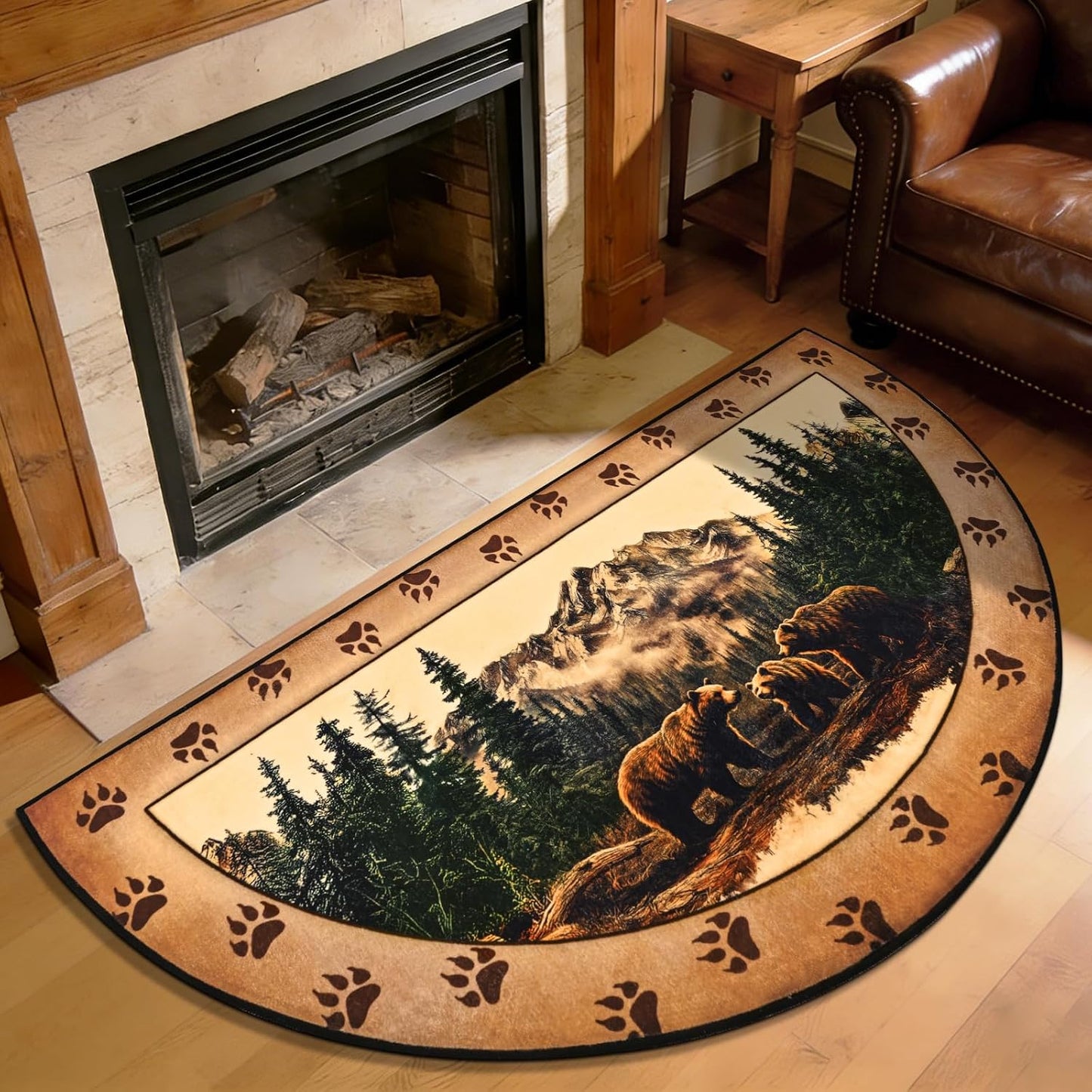 Alfombra puerta exterior 2x4pulg antideslizante marrón