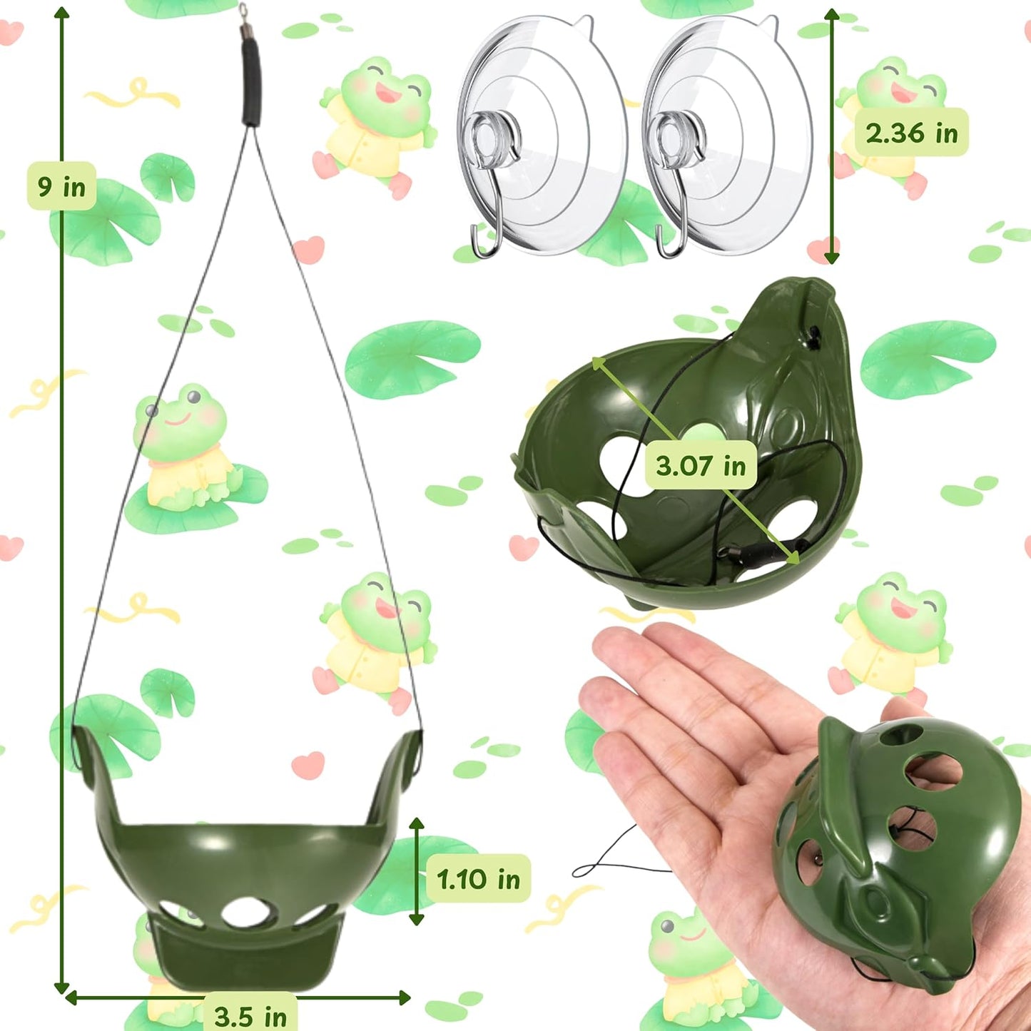 Hamaca rana de árbol accesorios terrario 2 pzas