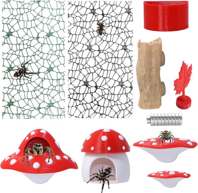 Juego 9 accesorios araña magnéticas rojas para mascotas