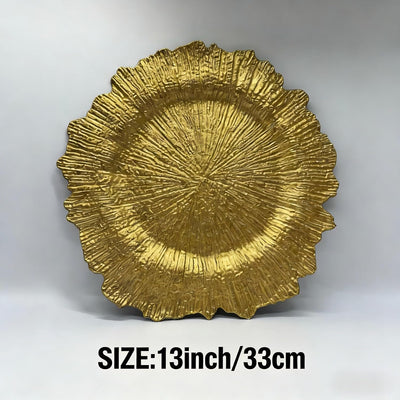 Set 100 Platos Plástico Irrompible Dorado Ideal Bodas Fiestas
