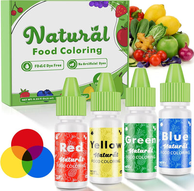 Colorante natural para alimentos sin colorantes artificiales 0.25 oz