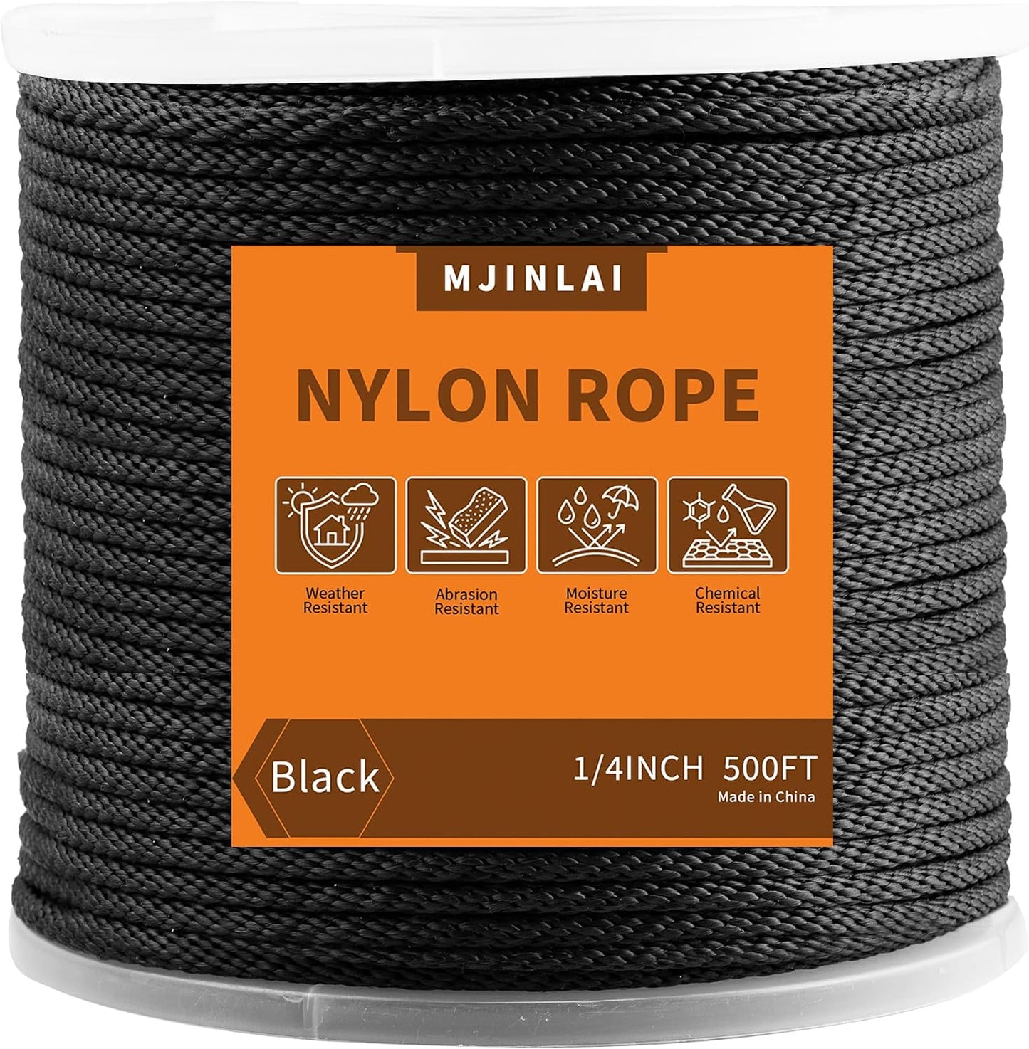 Cuerda nailon 1/4pulg 500ft resistente UV y abrasión