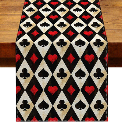 Decoración fiesta casino vintage camino mesa poker