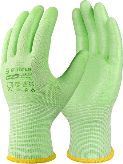 6 Pzas Guantes Jardinería Poliuretano Agua Transpirables