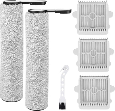 Cepillos rodillo filtros HEPA compatibles Roborock F25 6 Uds