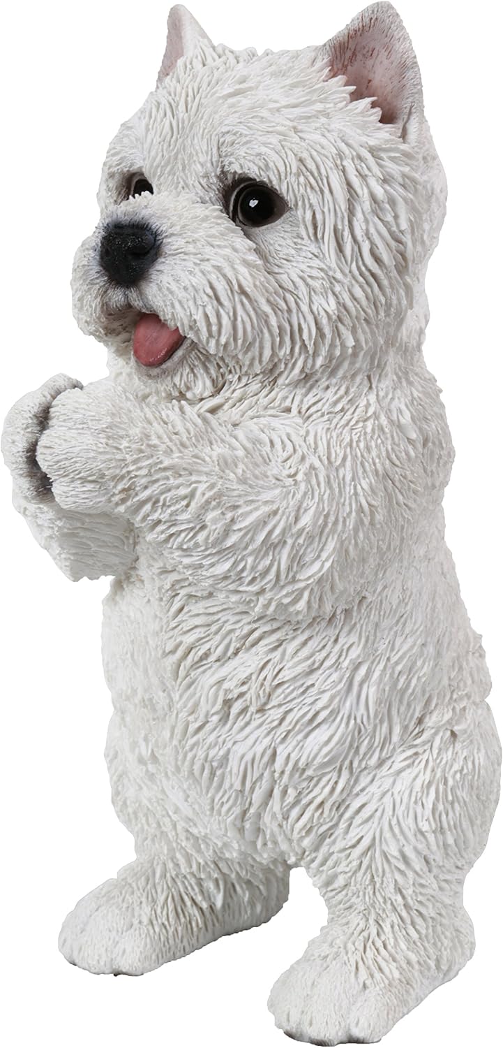 Estatua cachorro Westie blanco