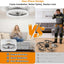 Ventilador techo LED 20pulg 6 velocidades motor CC dormitorio