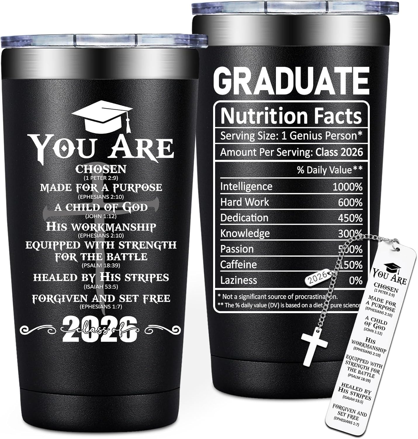 Vaso de graduación cristiano para hombres 2026