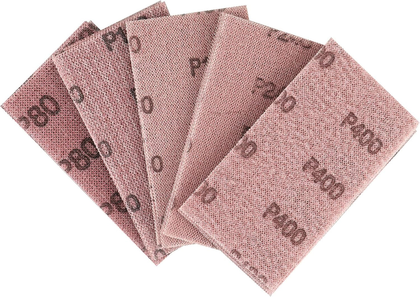 25 Pzas Papel Lija Malla Grano 80-400 Para Madera Metal