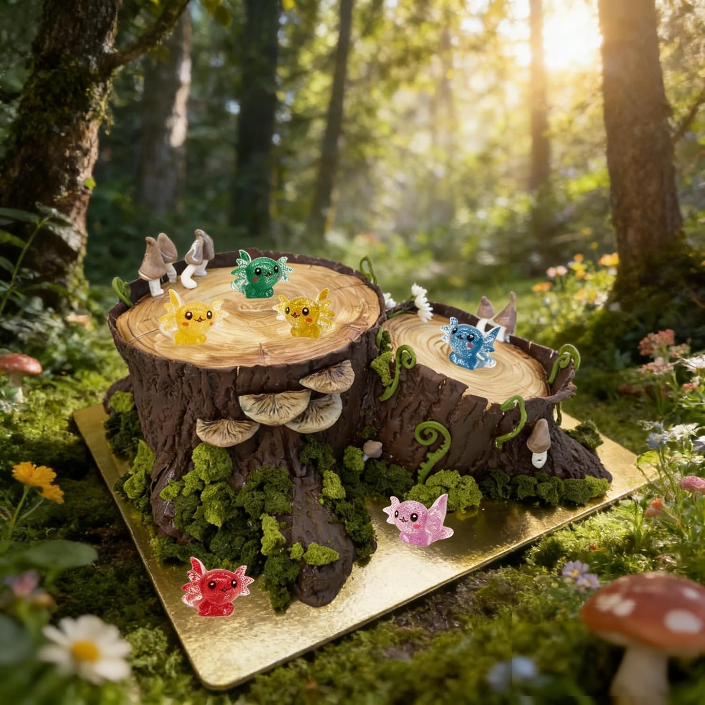 30 Figuras Ajolote Resina Pecera Jardín Hada