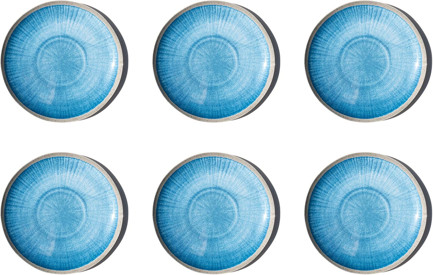 Set 6 Platos Melamina Azul 10.5pulg